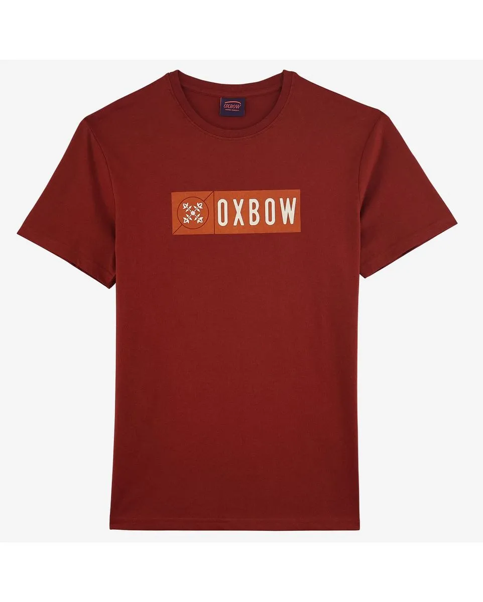 T-shirt Homme TEE SHIRT MANCHES COURTES GRAPHIQUE Bordeaux